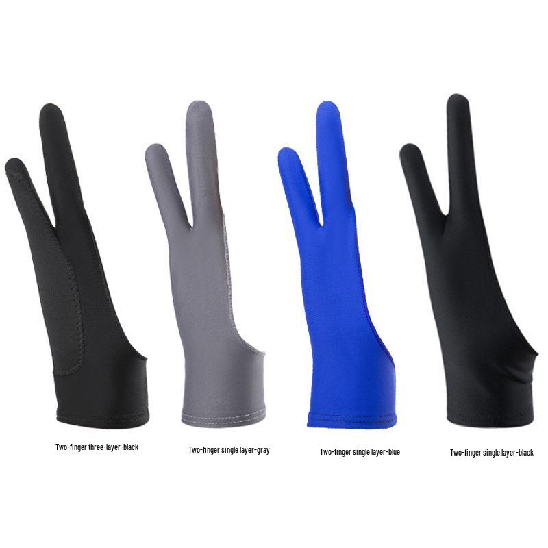 Two-Finger Art Painting Gloves: Anti-Mistouch, Sweat & Stain-Proof, Wear-Resistant for Hand-Painted Sketches and Oil Painting.