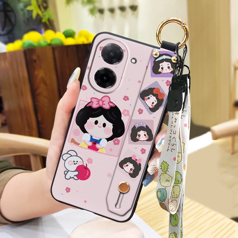 Wrist Strap Fashion Design Phone Case For Redmi A5 4G/Xiaomi Poco C71 4G Durable Soft Case Lanyard Protective Silicone