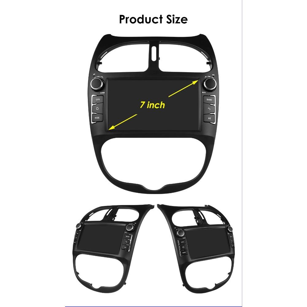 7'' Car Radio Android Carplay For PEUGEOT 206 206CC 206SW 2000-2008 Car Multimedia Player Autoradio 1+32GB