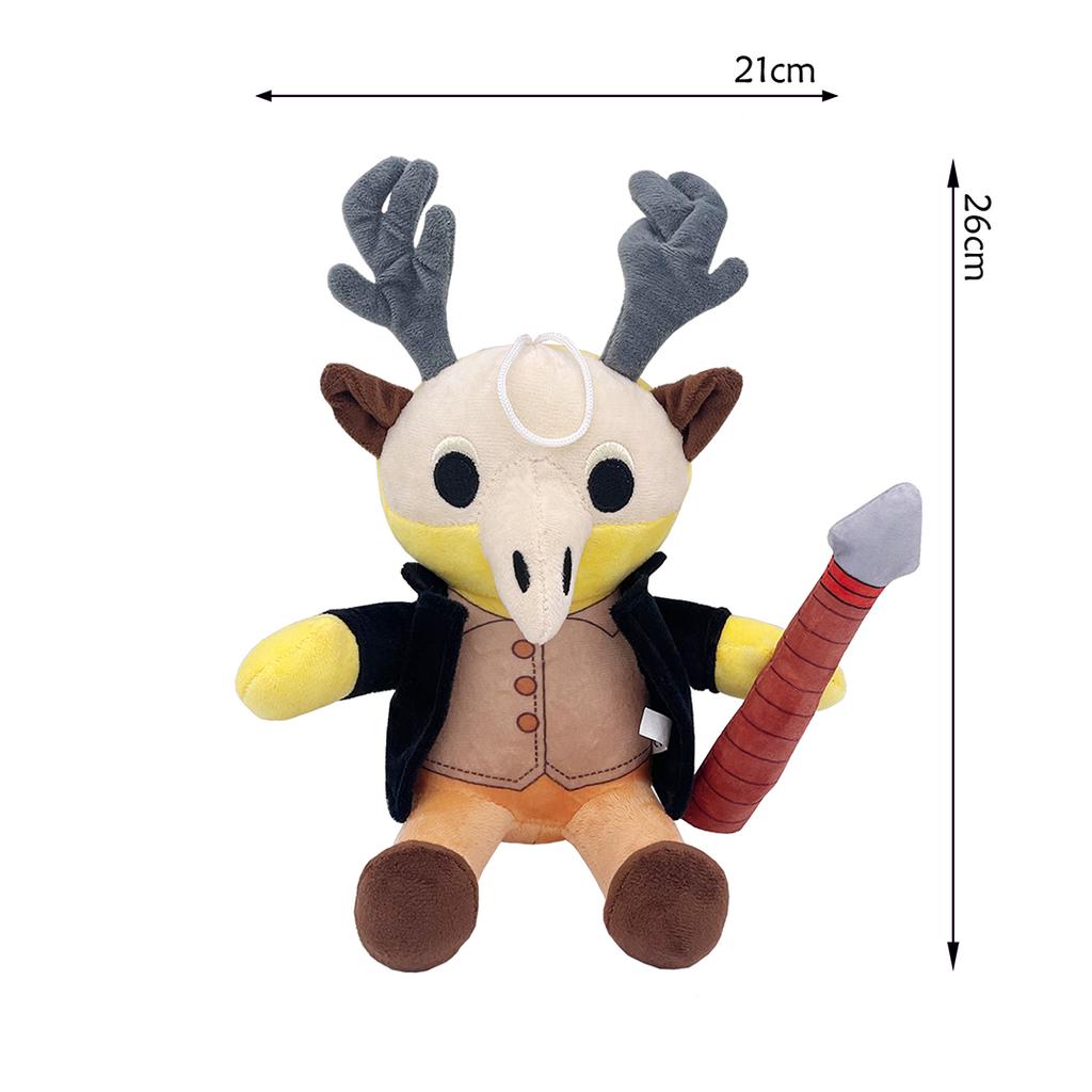 TreasuringU  New 99 Night In Forest Plush Game Brown Stand Sit Elk Deer White Owl Stuffed Doll Kid Christmas Gifts