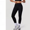 Damen High Waist Silber Pünktchen Yoga Leggings Po-Lifting Nude Skinny Trainingshose