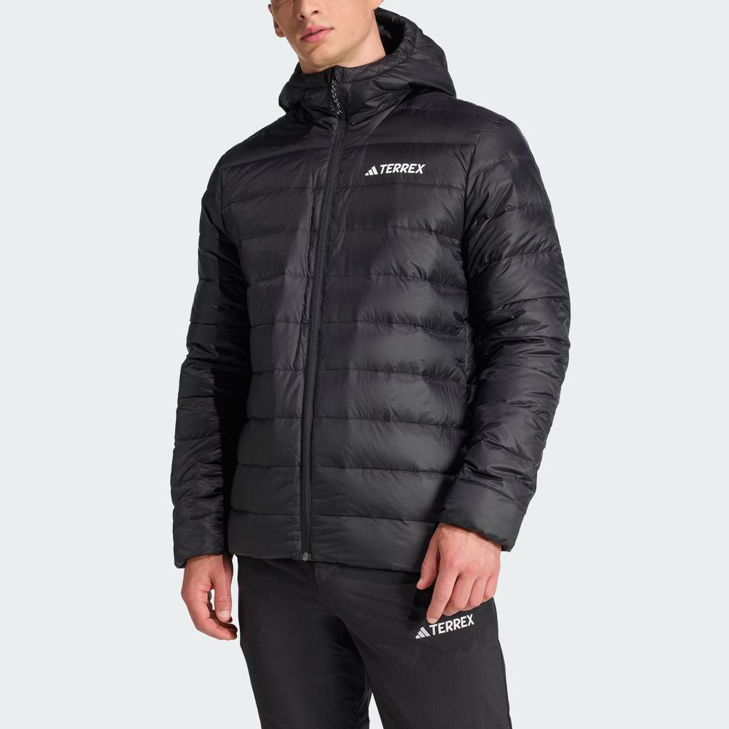 Adidas Essentials Terrex Multi Light Outdoor Water-Resistant Windproof Insulated Hooded Zip-Up Down Jacket Men Jackets KB2176