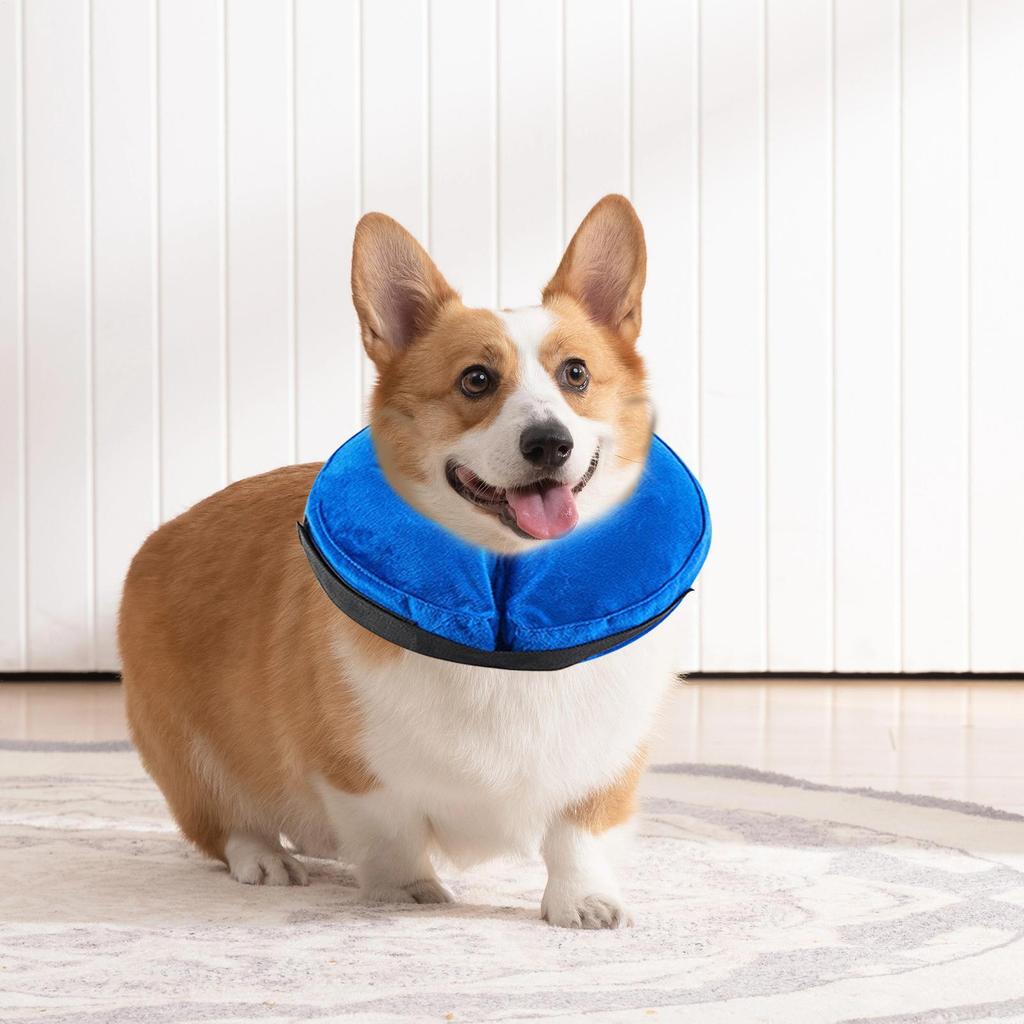 Inflatable Dog Cone Collar Waterproof Breathable Removable Inner Pillow Soft Inflatable Cone For Recovery Pet Indoor Outdoor