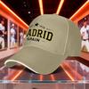 1pc Madrid Athletic Style Sandwich Cap Classic Black Design Adjustable Outdoor Sports Baseball Cap Unisex Casual Essential
