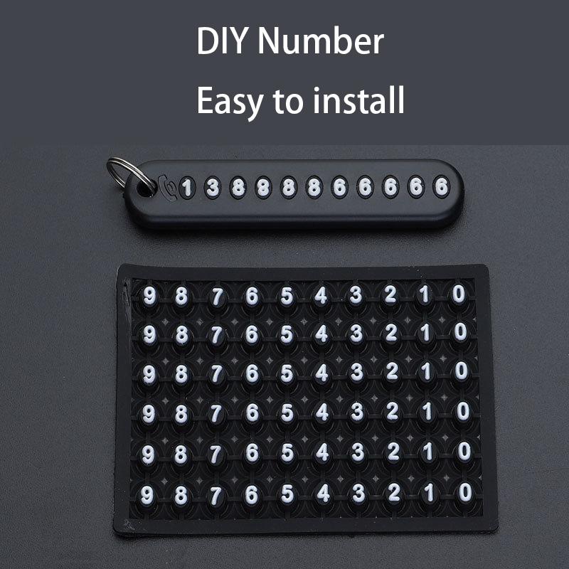 Car Key Chain Anti-lost Key Ring Men's Female Simple Key Lanyard Pendant Mobile Phone Number Plate Keychain Auto Accessories