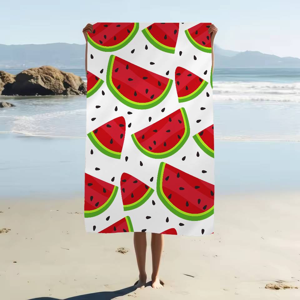 

Fruit Watermelon Pattern Print Microfiber Beach Towels Quick Dry Towel Sand Beach Towels Pool Towel For Travel Swim Pool Yoga W40*H60(CM)
