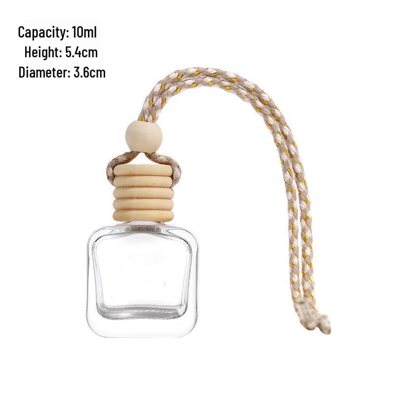 Glass Hanging Car Air Freshener & Essential Oil Diffuser Bottle
