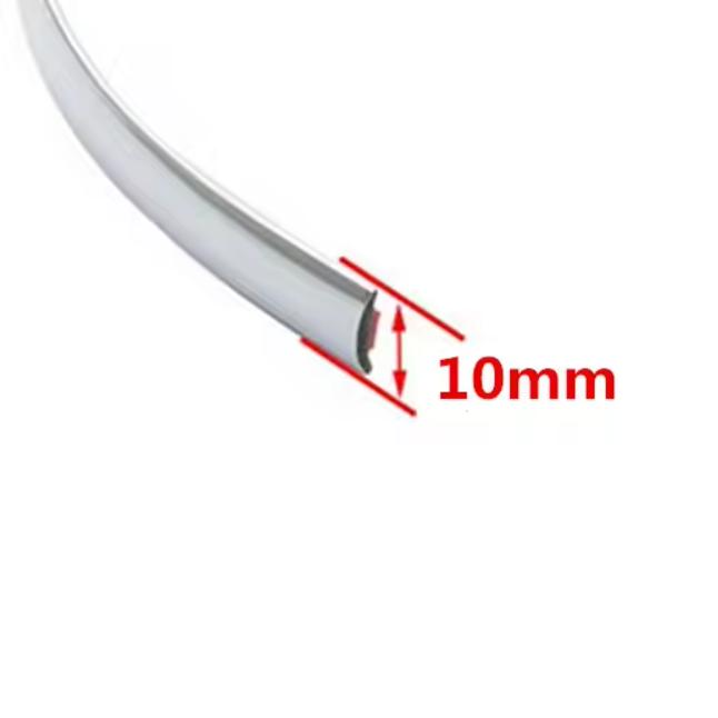 5M Car Chrome Styling Decoration Moulding Trim Strip Tape Auto DIY Body Bumper Protect Sticker 6mm 8mm 10mm 12mm 15mm 20mm 30mm