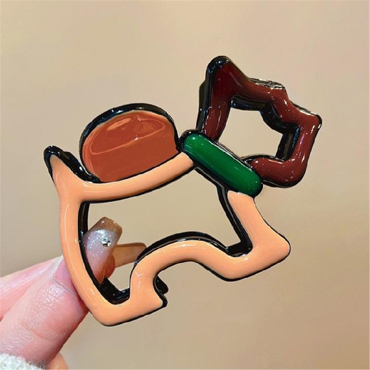 Artistic Animal Hair Claw Clip High Ponytail Styling Tool Cute Puppy Design Anti Slip Hair Accessories Gift For Women
