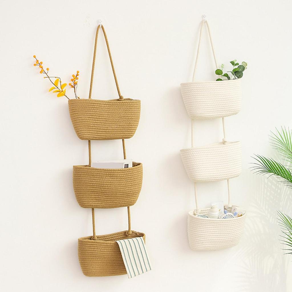 Multifunctional 3 Tier Hanging Basket Decorative for Kids Room Bathroom
