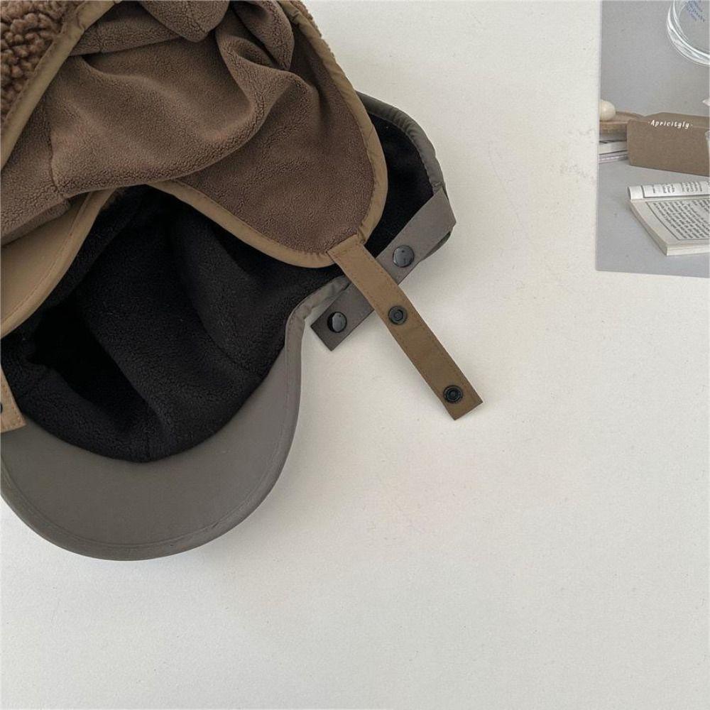 Polar Fleece Women Winter Caps Windproof Girls Ear Protection Cap Plush Pullover Hat  Outdoor