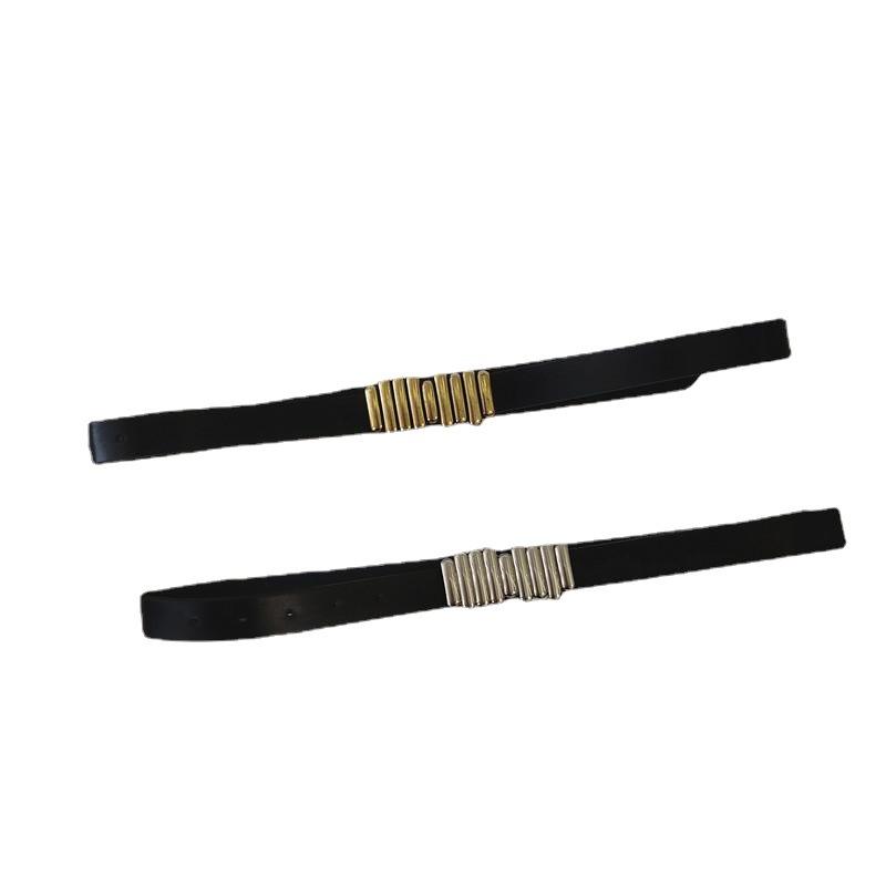 New Korean Belt for Women Retro Metal Buckle for Coat Suit Sweater Shirt with Skirt Tug Waist Seal
