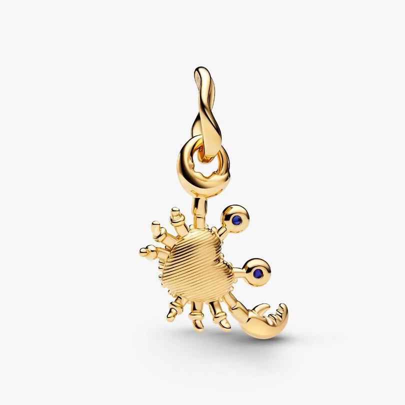 Pandora Krebs Anhänger Charm 764684C01 14 Karat Gold Plated