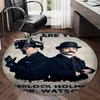 Sherlock Holmes Printed Round Rug Carpet Chair Rug Area Rug Entryway Doormats,for Office Chair Living Room Bedroom Kitchen Room.