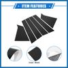 6 Pcs Pillar Posts Door Window Trim Cover Compatible for Chevrolet Malibu 2016-2021, Durable Plastic Black Anti Scratch Stickers Door Pillar Moldings