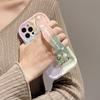 Color Block Smile Pattern Phone Case, Minimalist Cream Shell with Wrist Support, Compatible with iPhone 11 To 16 Pro Max Series.