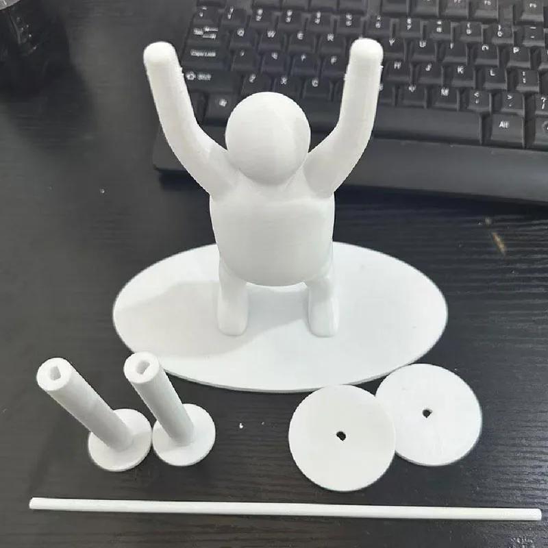 Creative Weightlifting Figurine Bathroom Tissue Toilet Paper Holder 3D Printing Weightlifting Stand Tissue Rack New Home Decor