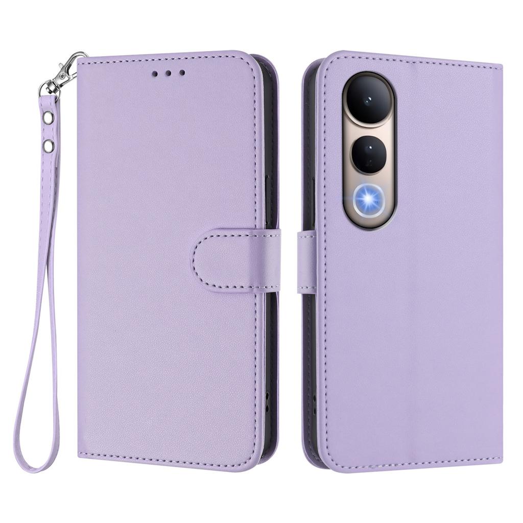 For vivo V50 Lite 4G/vivo V50 Lite 5G Leather Case Wallet Stand Phone Cover with Wrist Strap