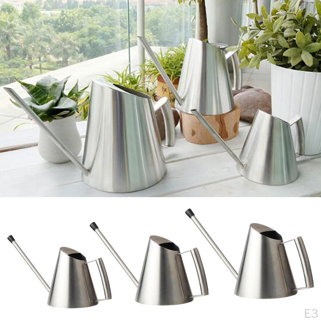 Silver Watering Can with Long for Indoors and Outdoors