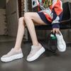 Leather Small Black Shoes Women's Autumn New Muffin Platform Sports Casual Dad Shoes Fashion Versatile Bread Shoes