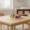 Wooden Disc Stacker Early Learning Rainbow Stacking Rings Cognitive Training Educational Color