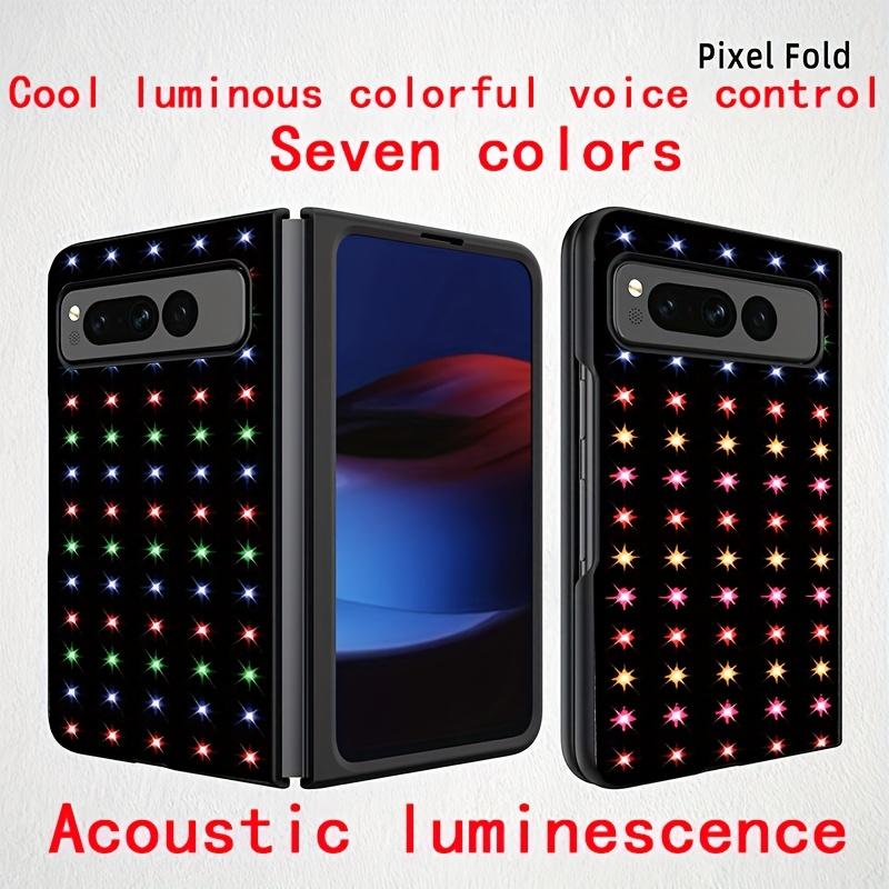 

Voice Control Starry Colorful LED Phone Cases For Google Pixel 9 8 7 Pro XL 10 9a 8a 7a 6a Phone Cover Glass Luminous Bumper Google Pixel 8 Pro