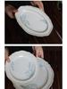 French Retro Lily of the Valley Tableware Set: Ceramic Dinner Plates, Rice Bowls, Steamed Fish Plates, and Household Dish Set.