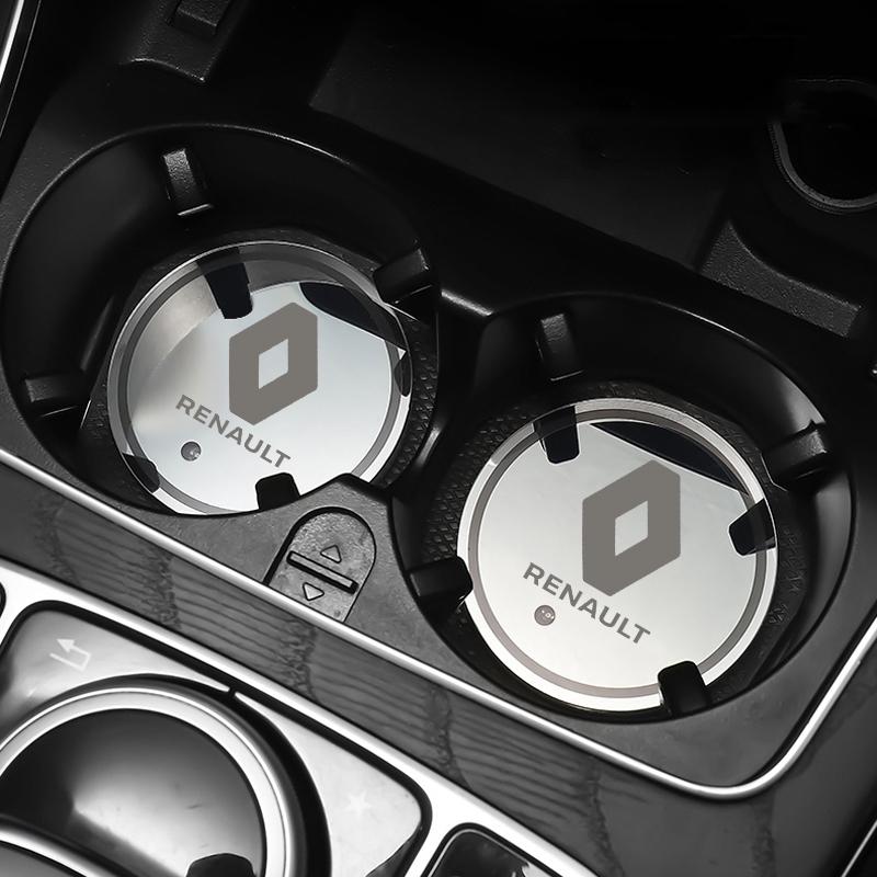 2026 Hot For Renault Interior Stickers For Renault Megane 2 3 4 Captur Radio Logan Auto Accessories 2Pcs 7 Colors Car LED Lumino