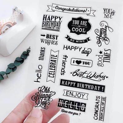 Silikon-Dichtung Briefrand Ecke Scrapbooking Karte Journaling Stempel Album Papierhandwerk Gummiwalze Transparenter Silikonstempel