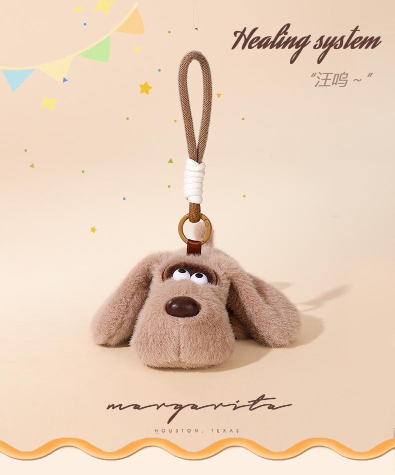 Dog Plush Pendant Creative Big Eyes Dog Schoolbag Toy Pendant Bag Doll Pendant