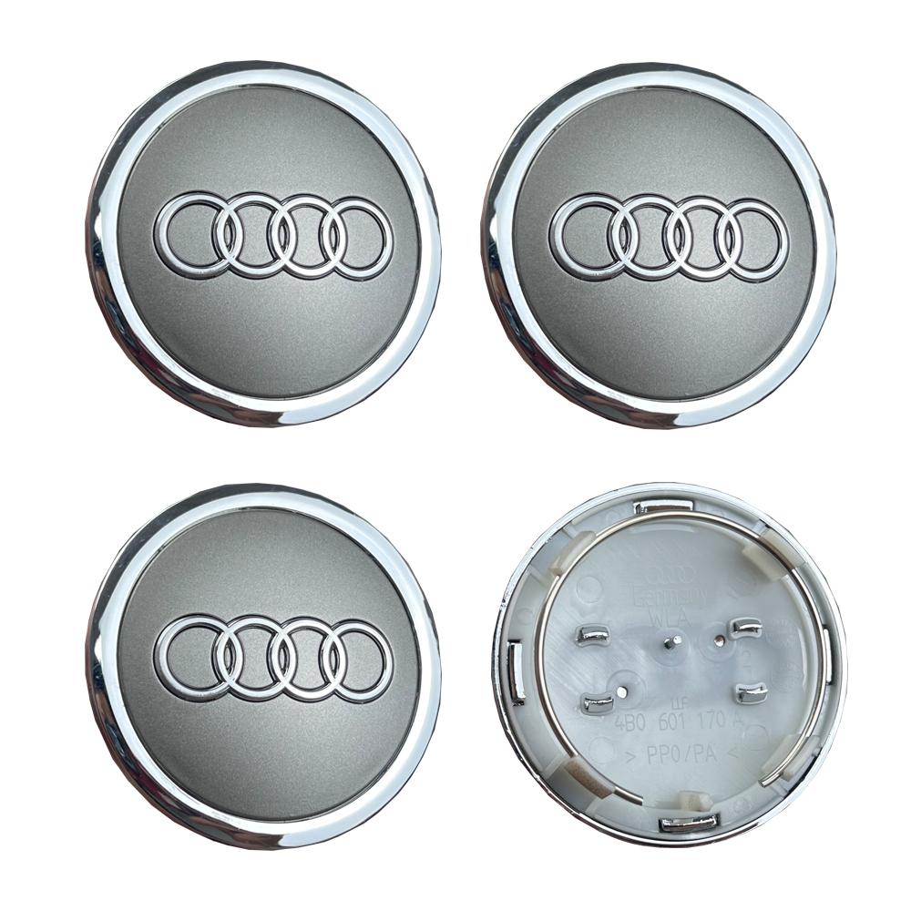 4pcs For Audi A3 A4 A5 A6 A7 A8 S4 S6 A1 A2 Q5 Suitable 60mm 61mm 68mm 69mm Automotive Wheel Hub Center Cover Replacement Badge