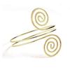 European & American Punk Metal Spiral Note Striped Bangle Bracelet - High-End Fashion Armband