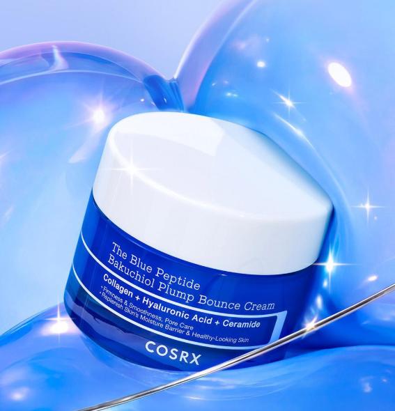 

COSRX The Blue Peptide Bakuchiol Plump Bounce Cream 50g – Hydrating & Firming Moisturizer 1 ea