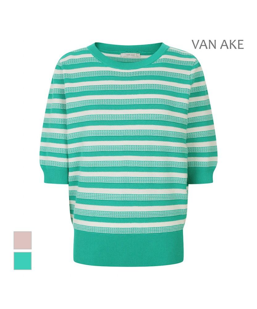 VANAKE Two-Tone St Pattern Short Sleeve Knit_Vb45Ktq301Z