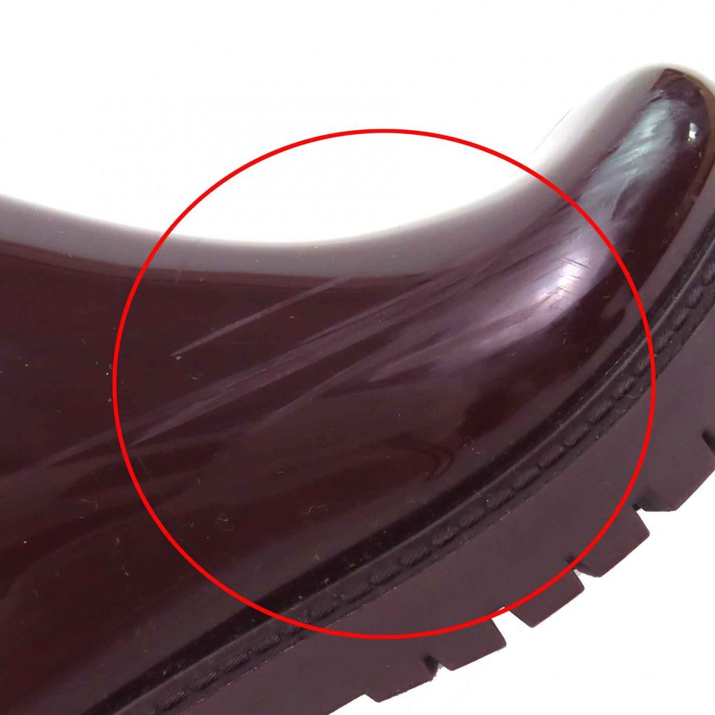 Great LOUIS VUITTON Rain shoes Monogram long rain boots  Bordeaux rubber Women  Used