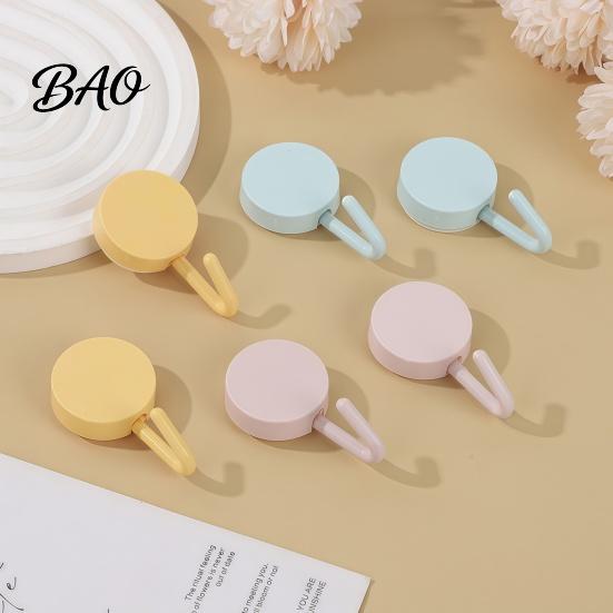 Kitchen Organizer Accessories 10PCS Adhesive Hooks, Decorative Multi-colored Plastic Wall Hangers, No Cabinet Door Hangers Drilling Required Colorful