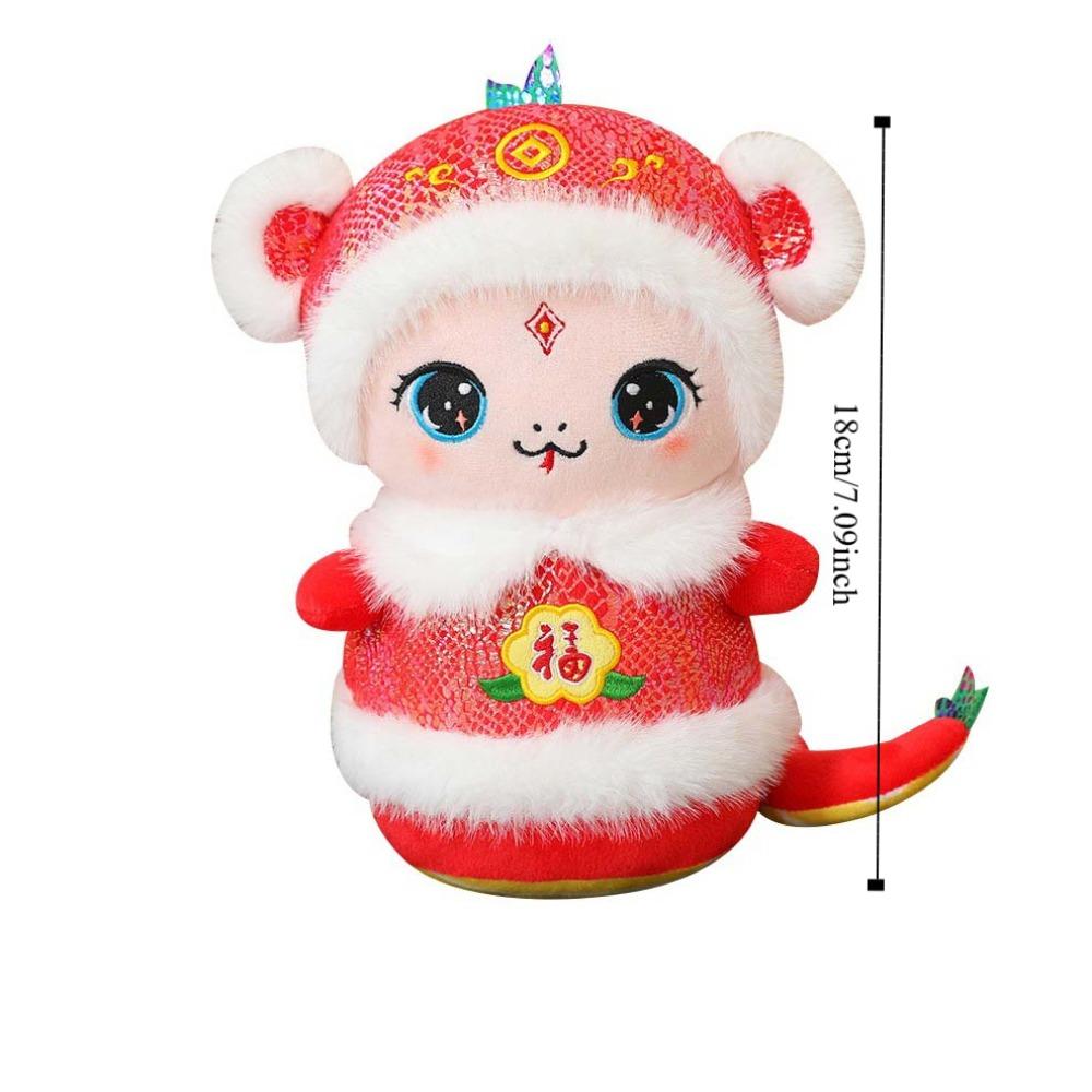 Chinese Style Snake Year Plush Toys Creative Cartoon Animal Pendant New Year Snake Doll Gifts