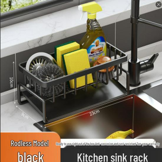 Sponge & Dishcloth Kitchen Storage Rack for Sink & Faucet