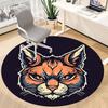 1pc Cat Whiskers Office Round Area Rug, Indoor Mat Suitable For Office, Under Office Chairs Bedroom Living Room Home Decor, Room Deco 046