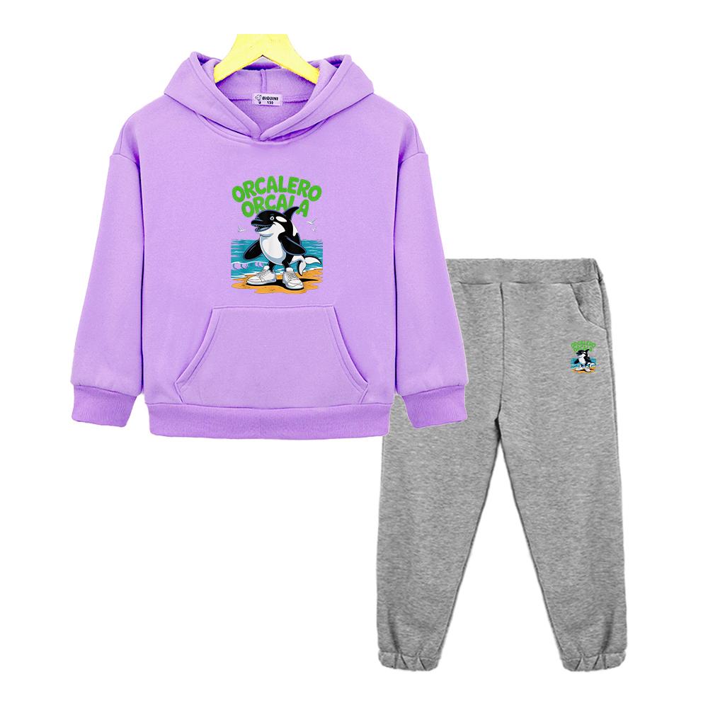 2pcs pullover+Pants boys girls Hooded Sets Italian Brainrot Autumn Anime hoodie Fleece Sweatshirt Jacket kids boutique clothes