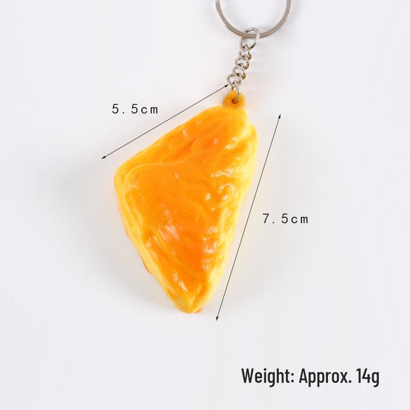 Mini Bread Keychain: Croissant & Pineapple Bun Squeeze Toy