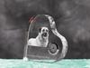 Anatolian Shepherd Dog, Turkish Kangal Dog – Crystal clock with a dog picture, heart-shaped shelf clock | Art-Dog