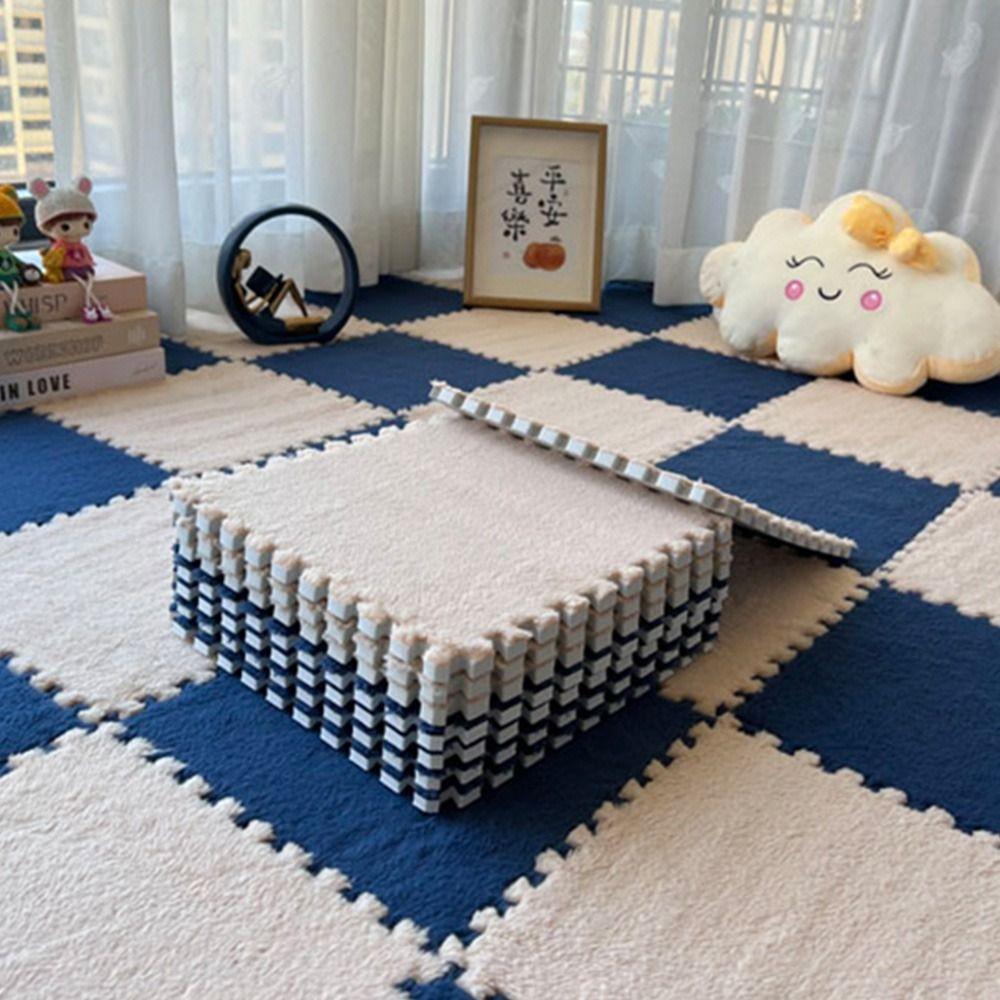 Geschenk Zuhause Schaumstoff Baby Spielmatte Bebe Matratze Plüsch Patchwork Bodenmatte Übung Kinder Teppich