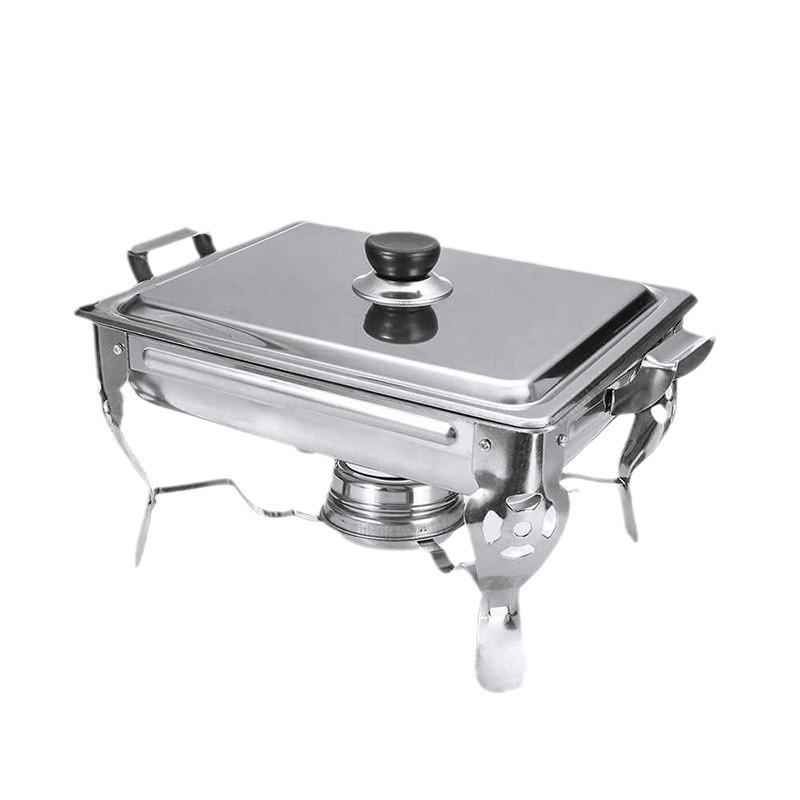 Stainless Steel Buffet Food Warmer Removable Pan Alcohol Stove