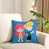 Cute cartoon couple Cushion Cover Reversible Plush Pillow Cover Soft Fluffy  Home Decor for Sofa Bedroom