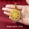 Vietnam Heritage Eight Treasures Compass Necklace – Hollow Fu Character Round Pendant, Long-Lasting Color Jewelry