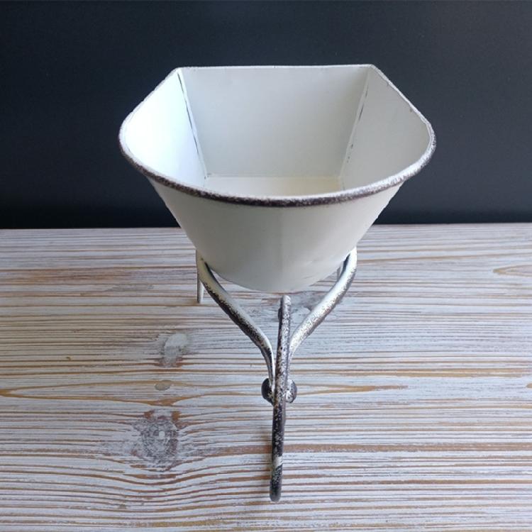 Eisenwagen Pflanzgefäß Kleine Schubkarren Pflanzgefäße Metall Blumenhalter Pflanzentöpfe Wagen Garten Pflanzgefäß Dekoration für Hinterhof