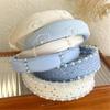 Luxury Floral Design Headbands For Women Fabric Hair Accessory With Bead Detailing Hairband Headwear For Special Event