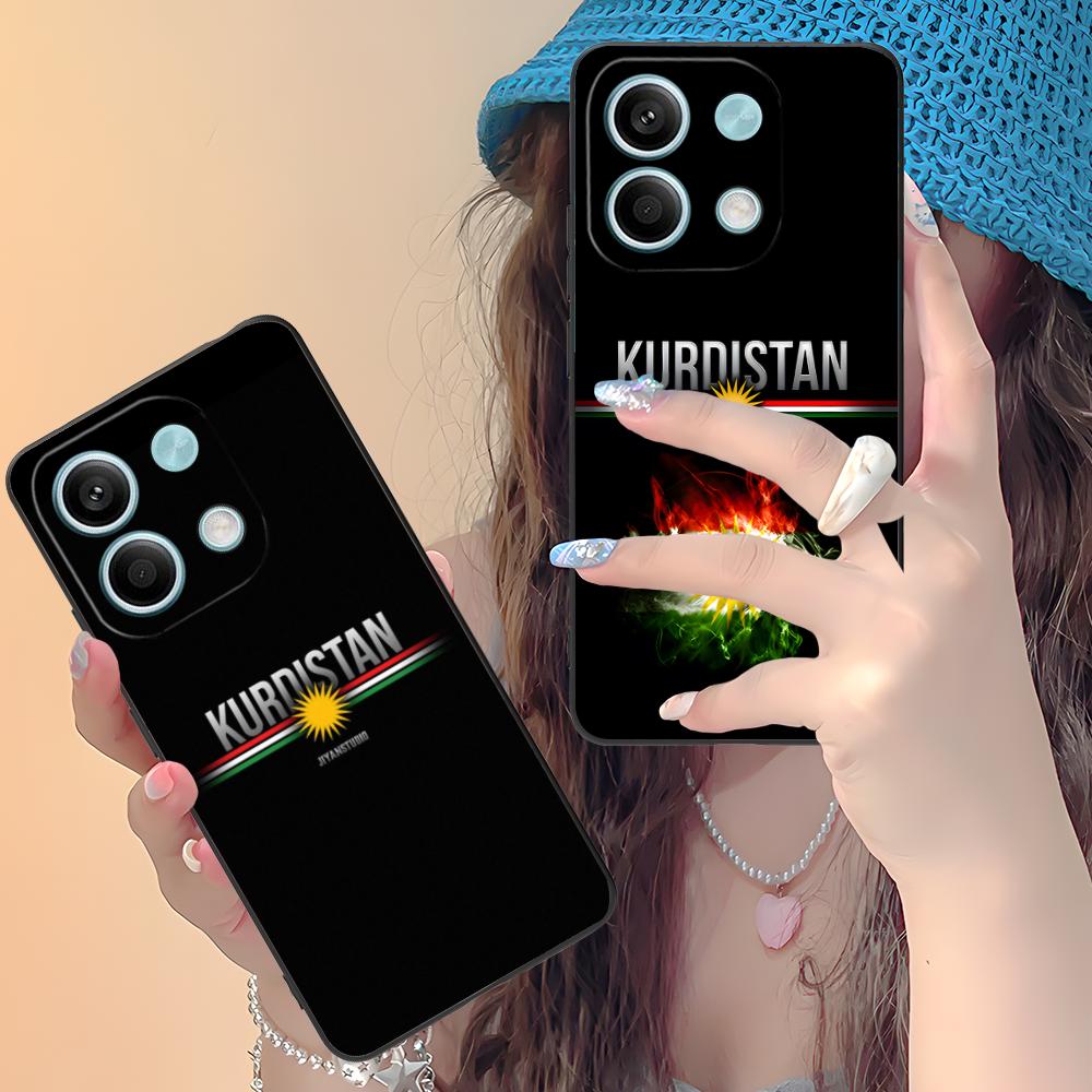 Kurdistan Flag Mobile Cell Phone Case for Xiaomi Redmi Note 14 13 12 11 S Pro Plus 4G 5G Colorful Printing Cover Cover Pretty