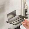 Bar Soap Holder Easy Cleaning Wall Mounted Minimalist Modern Sturdy Tray Dish with Drain